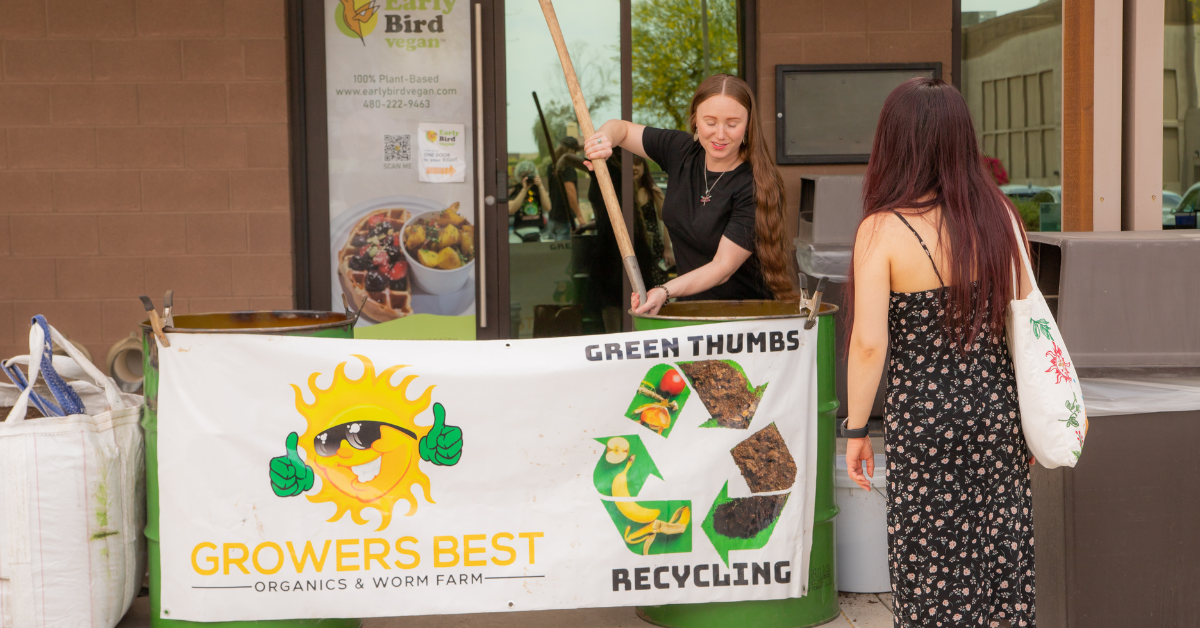 Food waste turned into compost